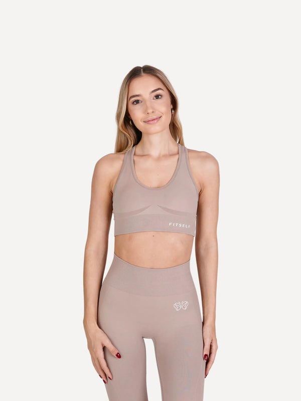 Biustonosz bezszwowy VIBRANT beżowy