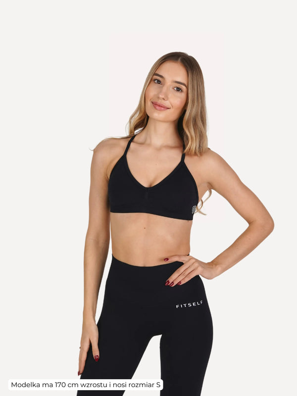 Biustonosz sportowy ICONIC czarny