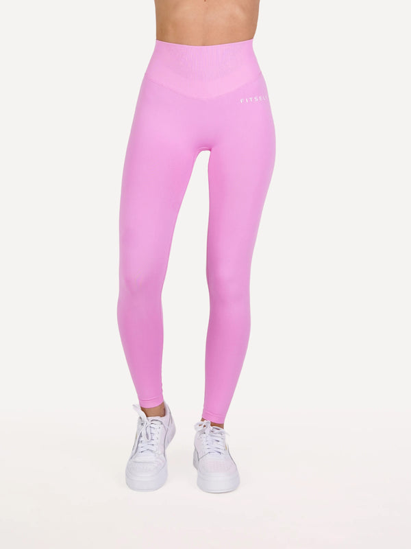 Legginsy bezszwowe ICONIC różowe