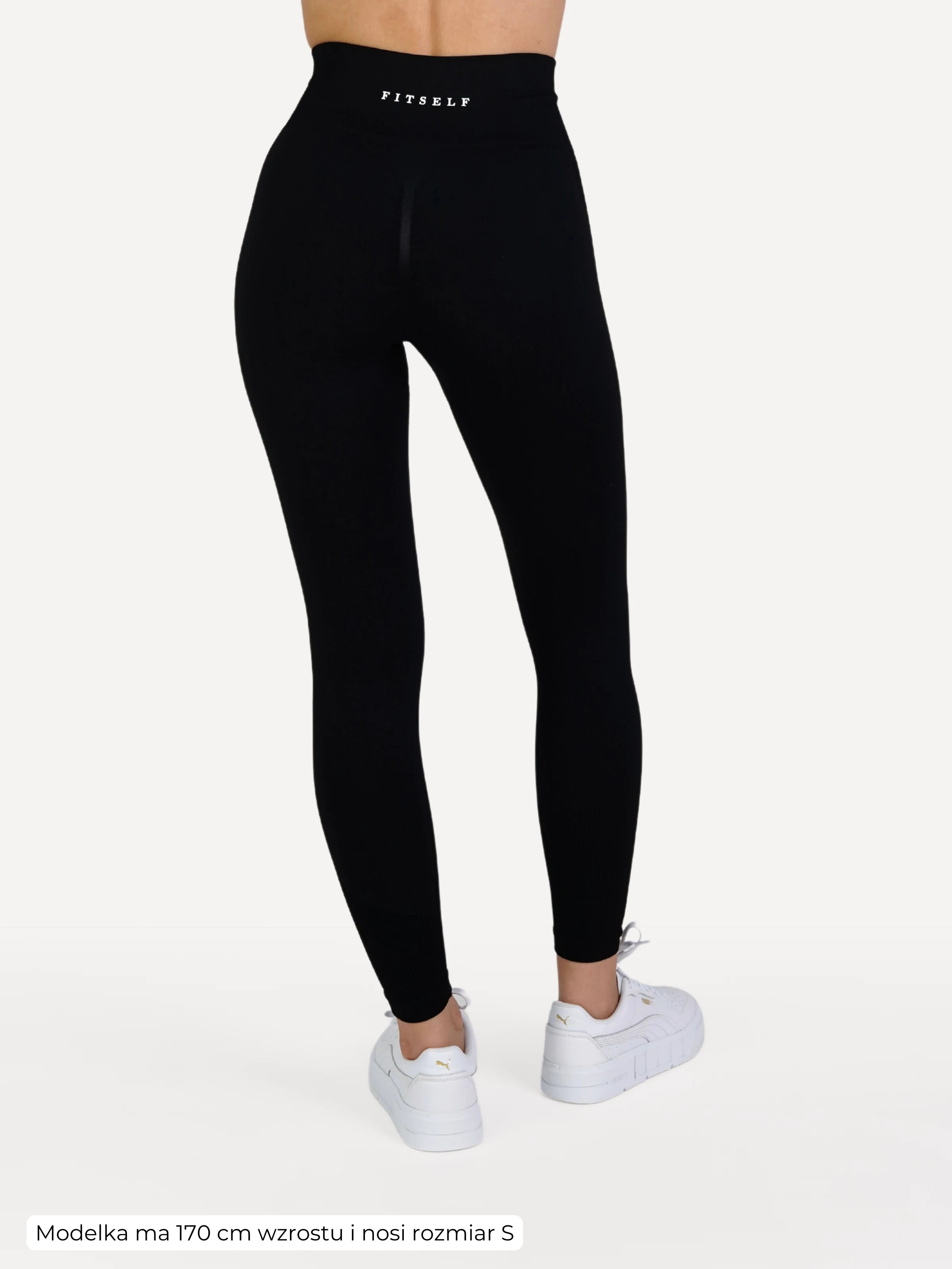 Legginsy bezszwowe VIBRANT czarne