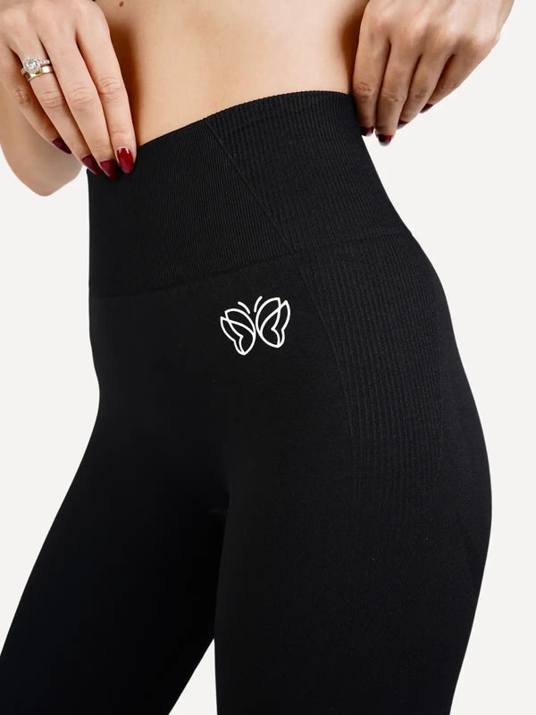 Legginsy bezszwowe VIBRANT czarne