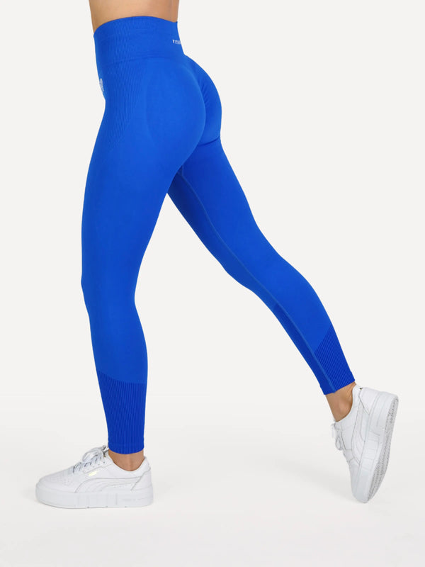 Legginsy bezszwowe VIBRANT kobaltowe