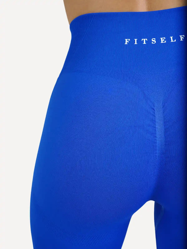 Legginsy bezszwowe VIBRANT kobaltowe