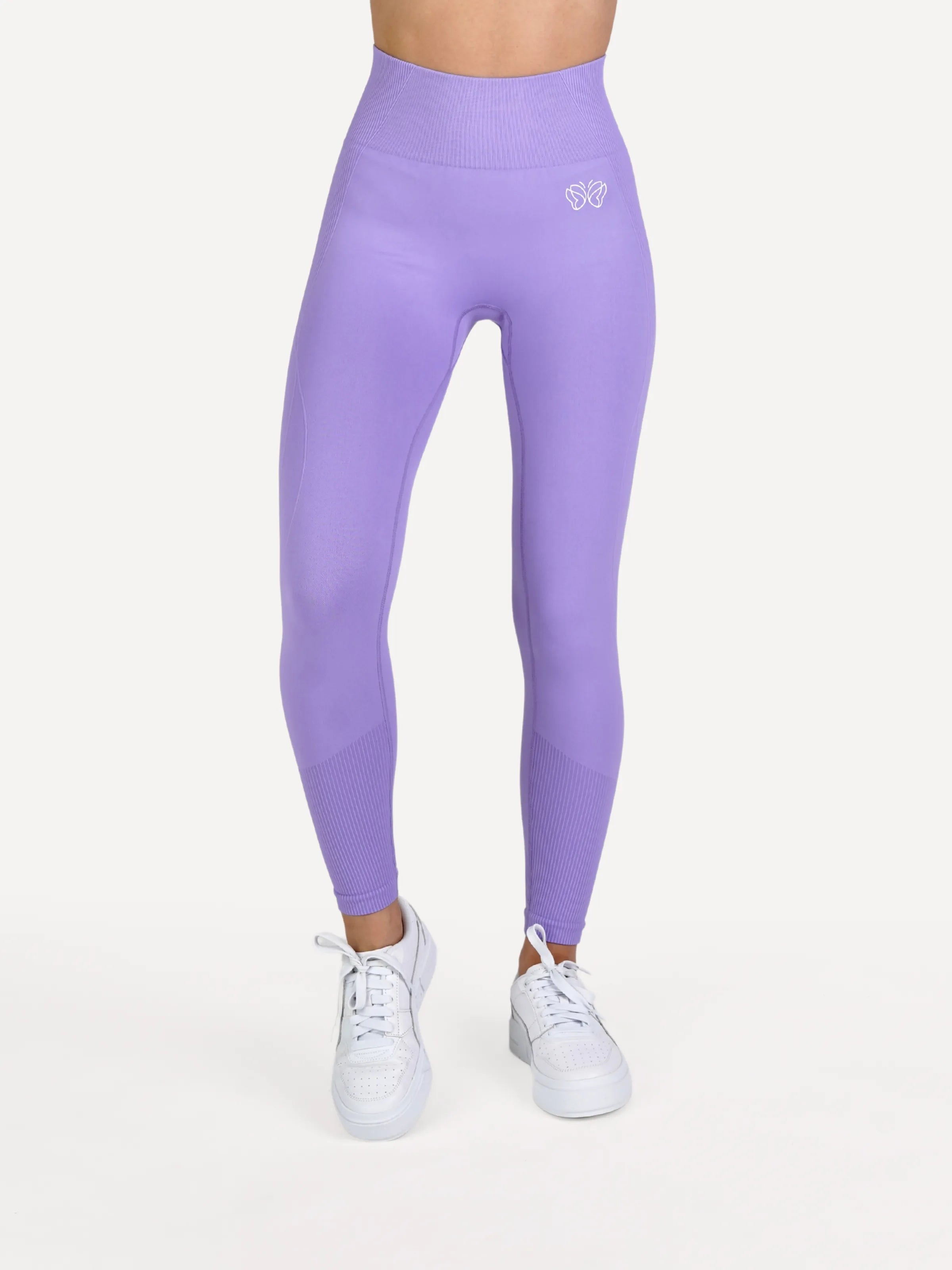 Legginsy bezszwowe VIBRANT lawendowe