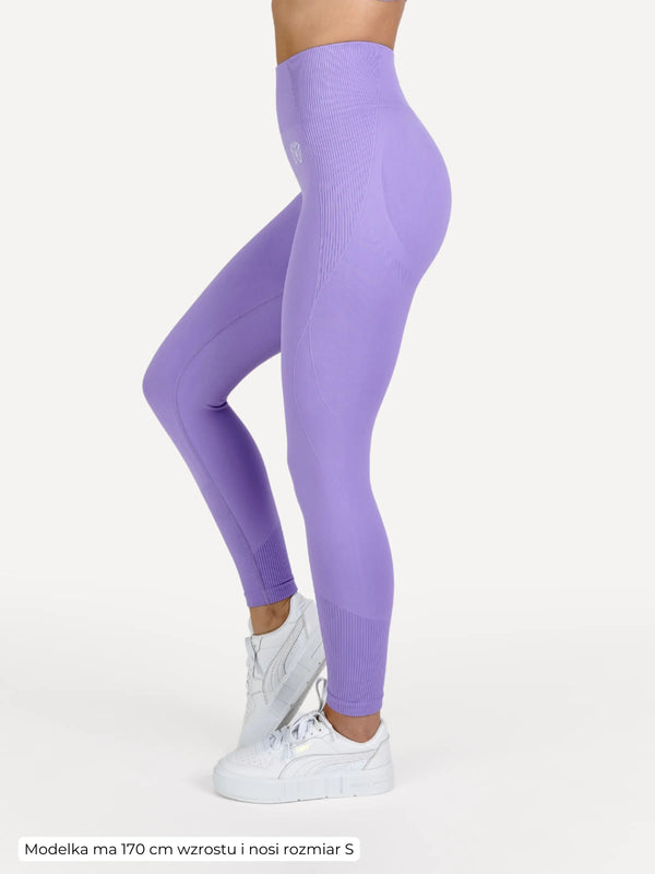 Legginsy bezszwowe VIBRANT lawendowe