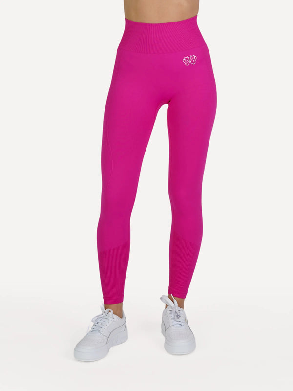 Legginsy bezszwowe VIBRANT różowe