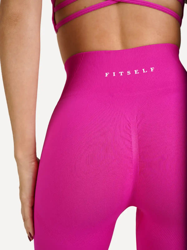 Legginsy bezszwowe VIBRANT różowe