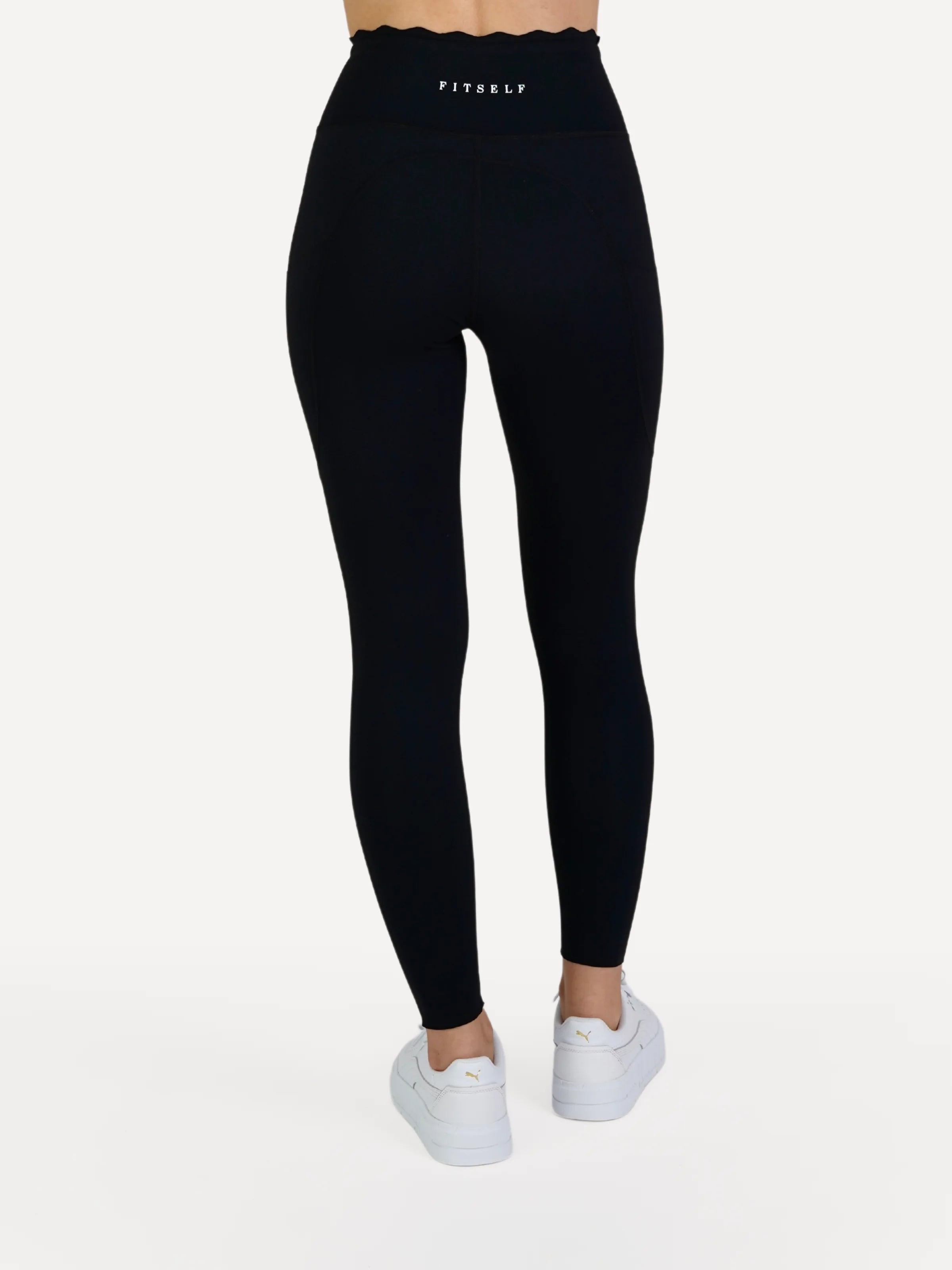 Legginsy sportowe z kieszonką BALANCE czarne