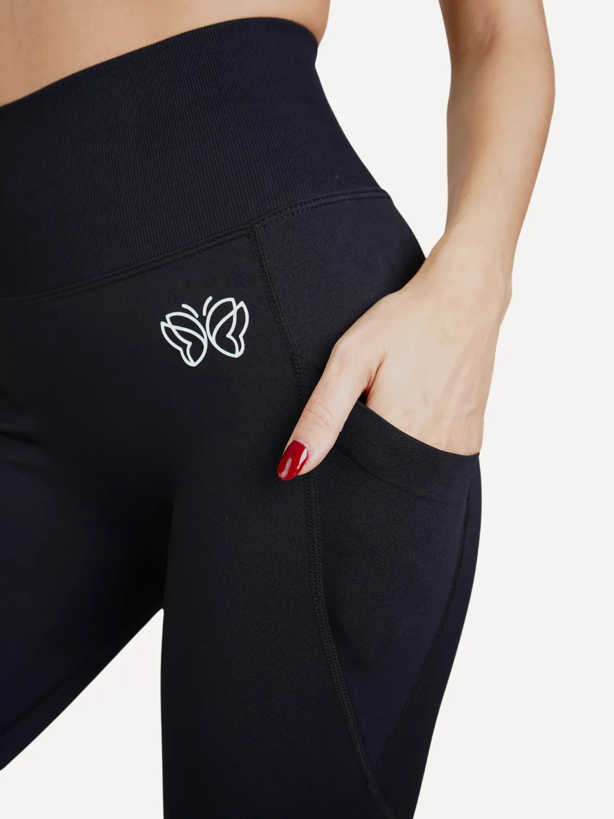 Legginsy bezszwowe LUXE czarne