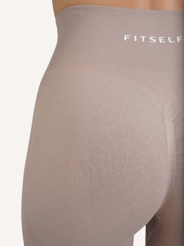 Legginsy bezszwowe VIBRANT beżowe