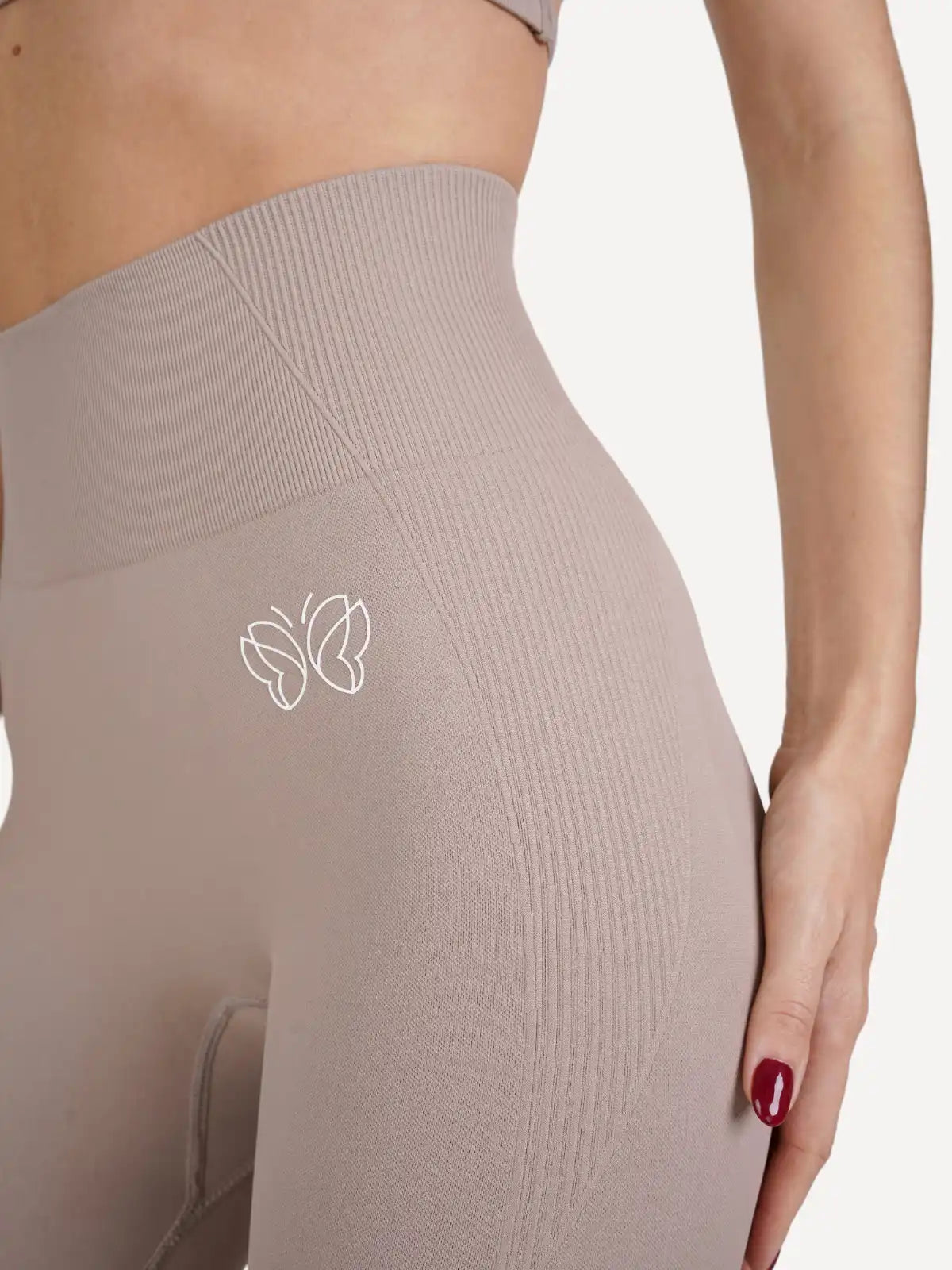 Legginsy bezszwowe VIBRANT beżowe