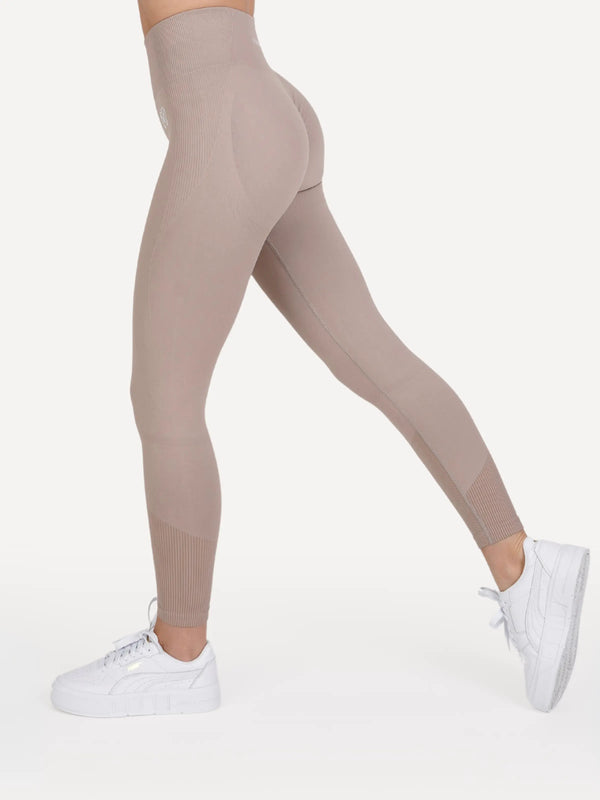 Legginsy bezszwowe VIBRANT beżowe