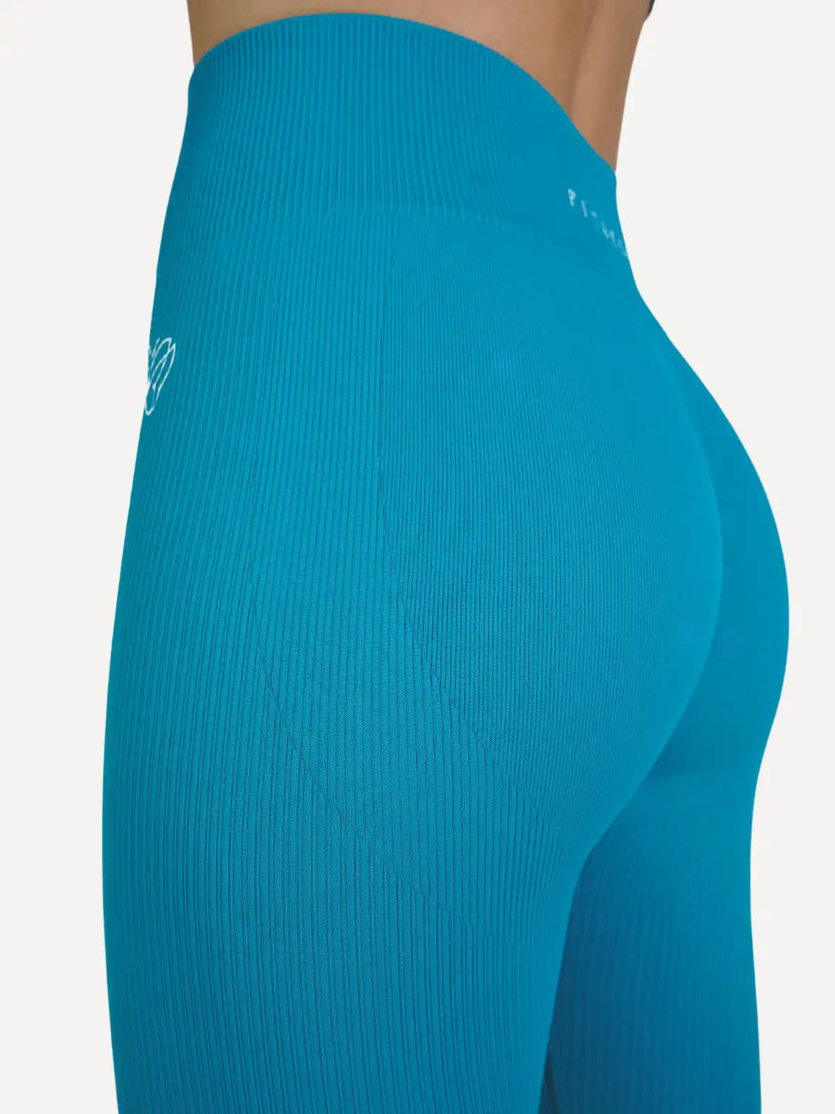 Legginsy prążkowane RIBBED turkusowe