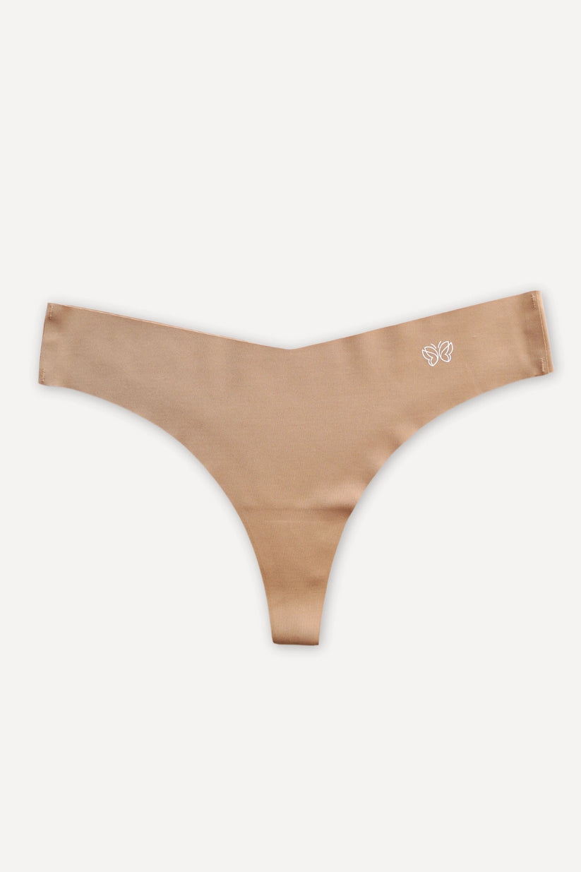 Bezszwowe stringi INVISIBLE nude 3-pak