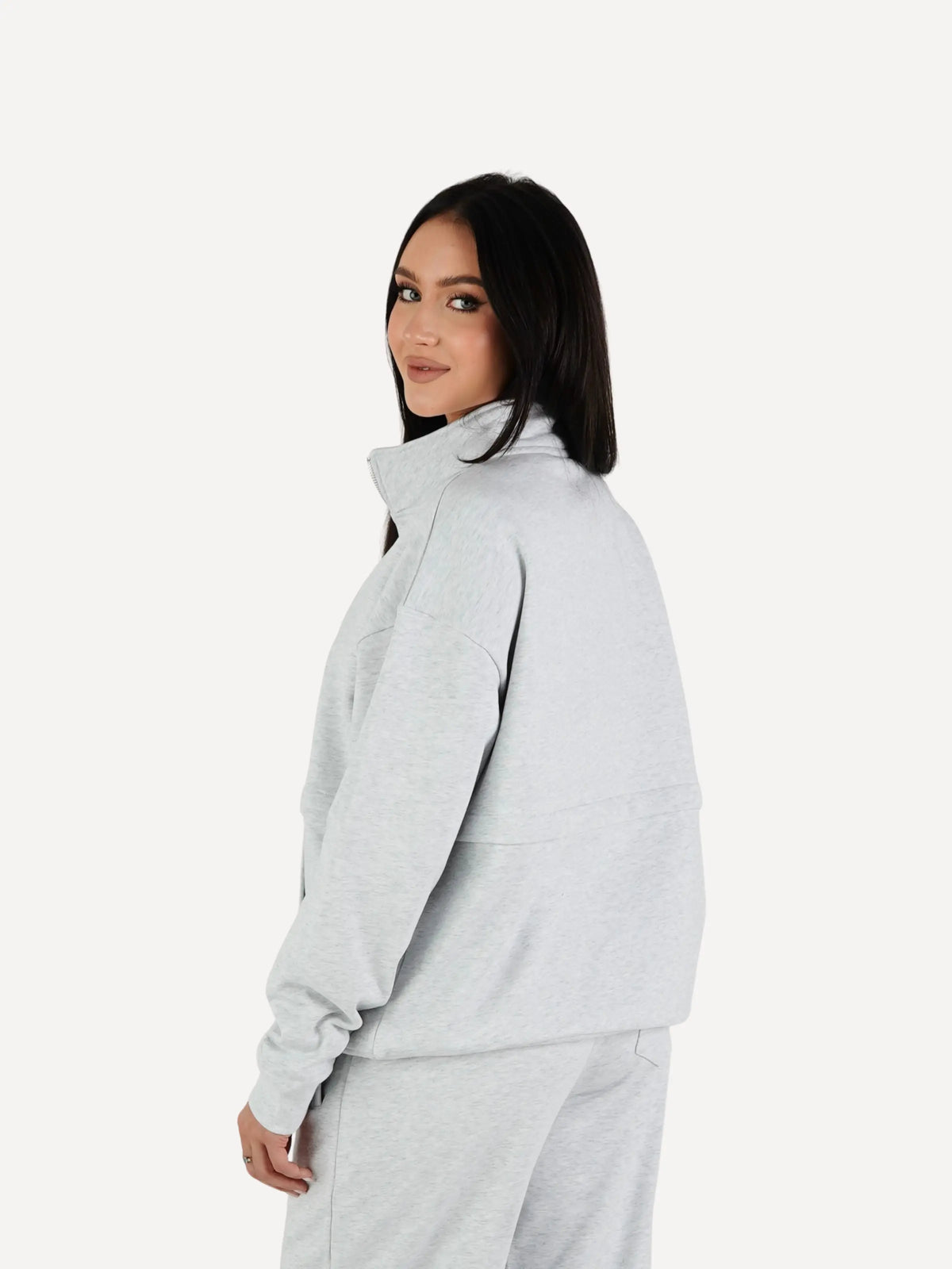 Bluza z półzamkiem REST grey melange