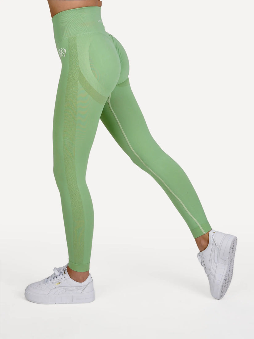 Legginsy Bezszwowe Double PUSH UP Zielone