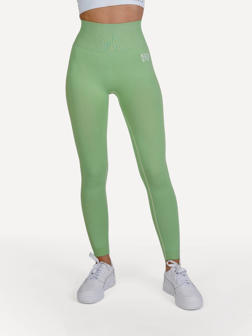 Legginsy Bezszwowe Double PUSH UP Zielone