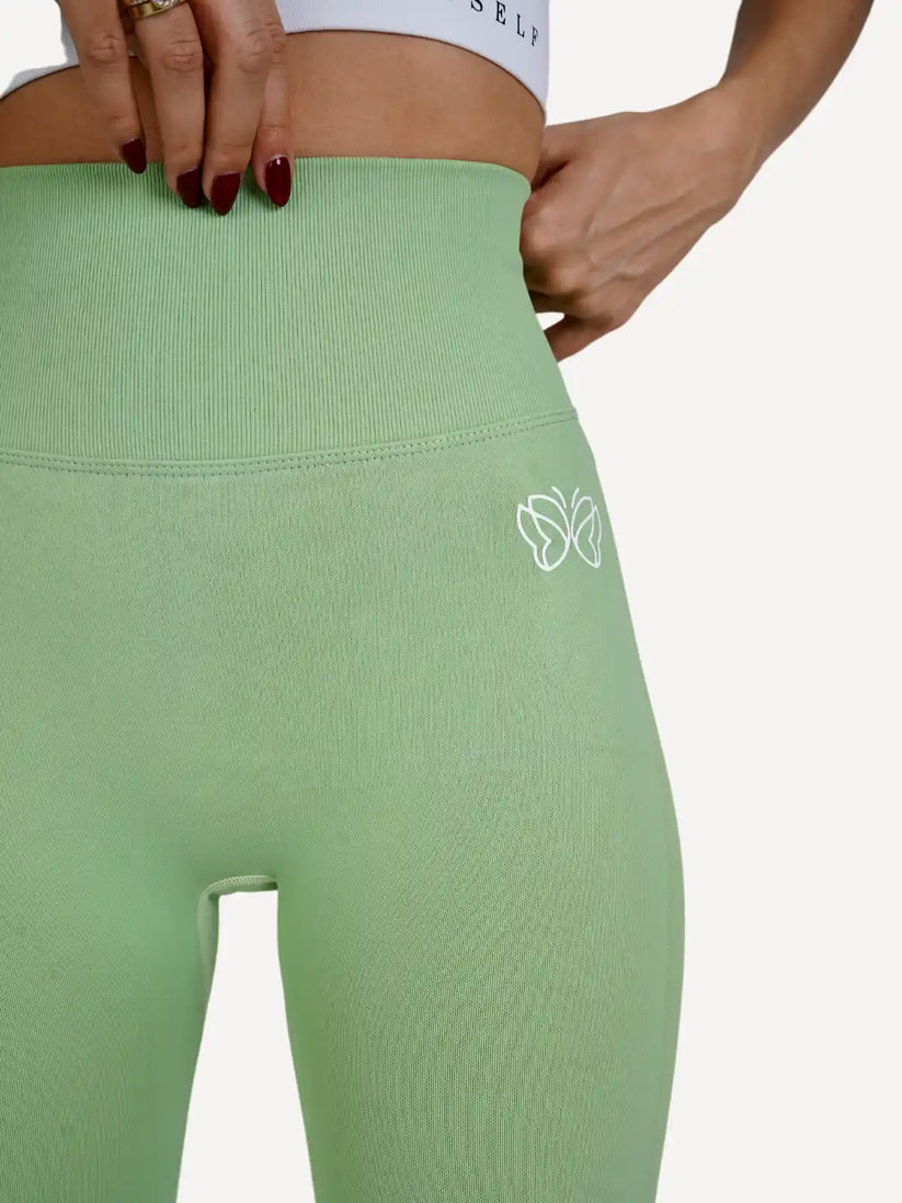 Legginsy Bezszwowe Double PUSH UP Zielone