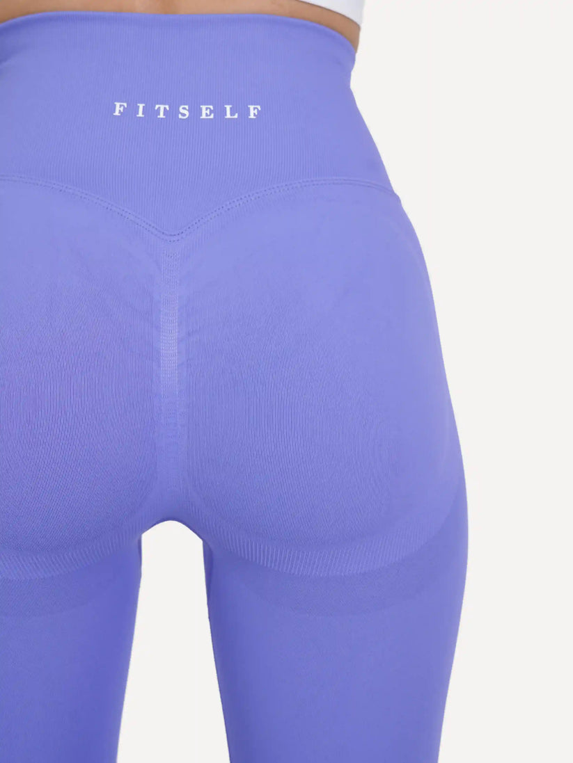 Legginsy bezszwowe Double PUSH UP fioletowe