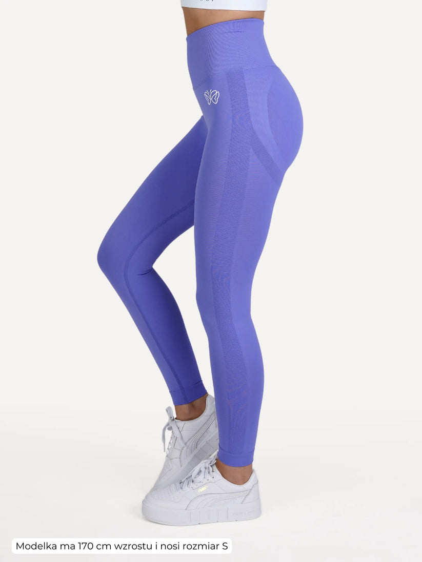 Legginsy bezszwowe Double PUSH UP fioletowe