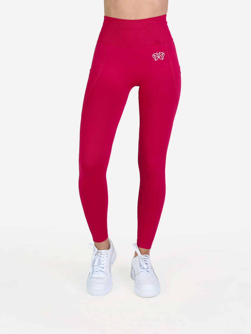 Legginsy bezszwowe LUXE fuksja