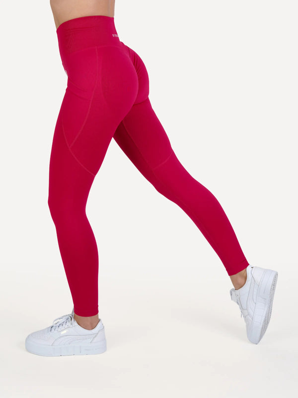 Legginsy bezszwowe LUXE fuksja