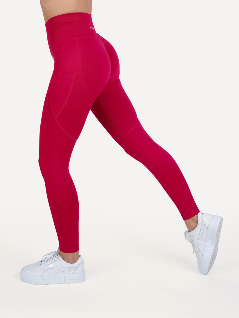 Legginsy bezszwowe LUXE fuksja