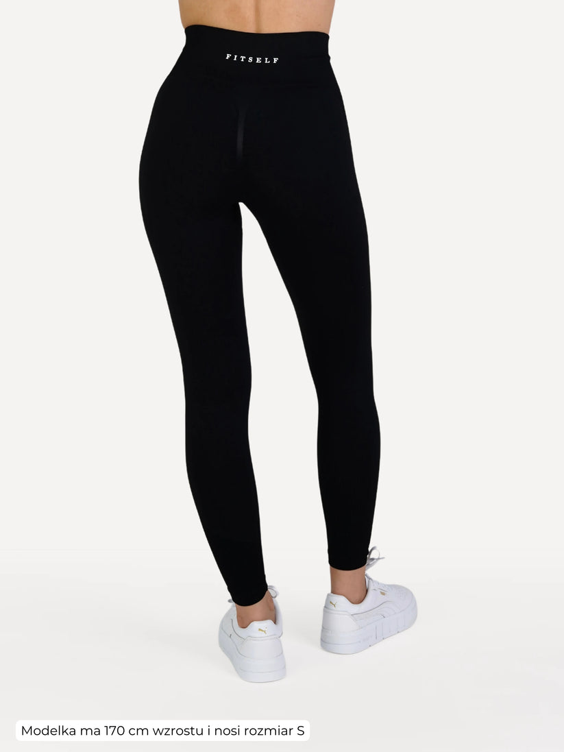 Legginsy bezszwowe VIBRANT czarne