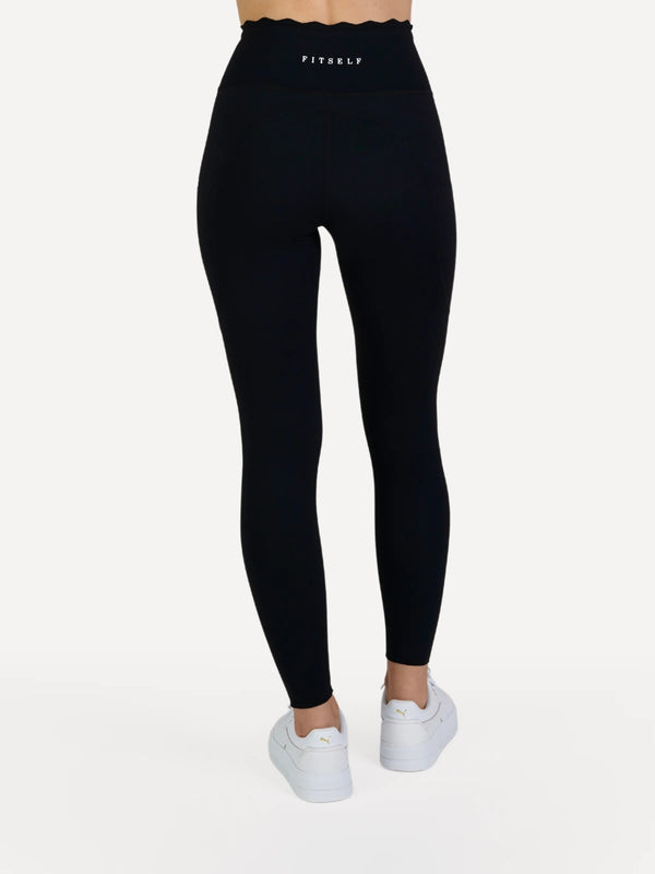 Legginsy sportowe z kieszonką BALANCE czarne
