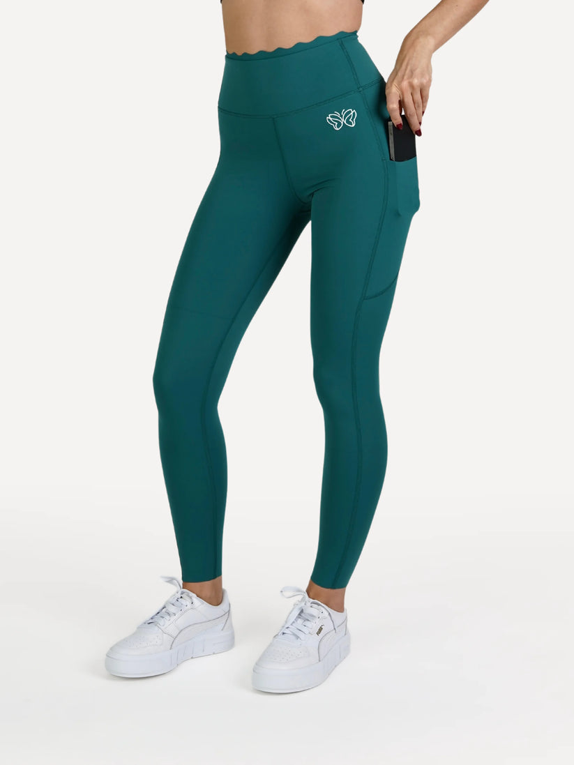 Legginsy z kieszonką BALANCE butelkowa zieleń