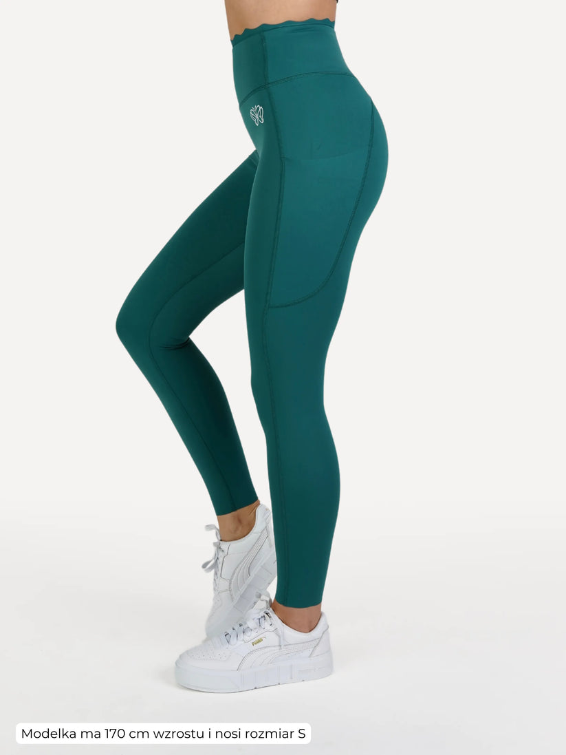 Legginsy z kieszonką BALANCE butelkowa zieleń