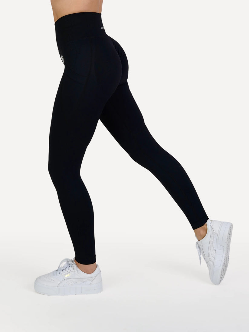 Legginsy bezszwowe LUXE czarne