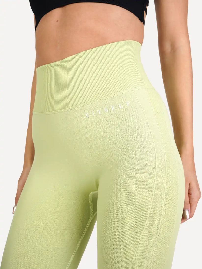 Legginsy bezszwowe POWER PUSH UP pistacjowe
