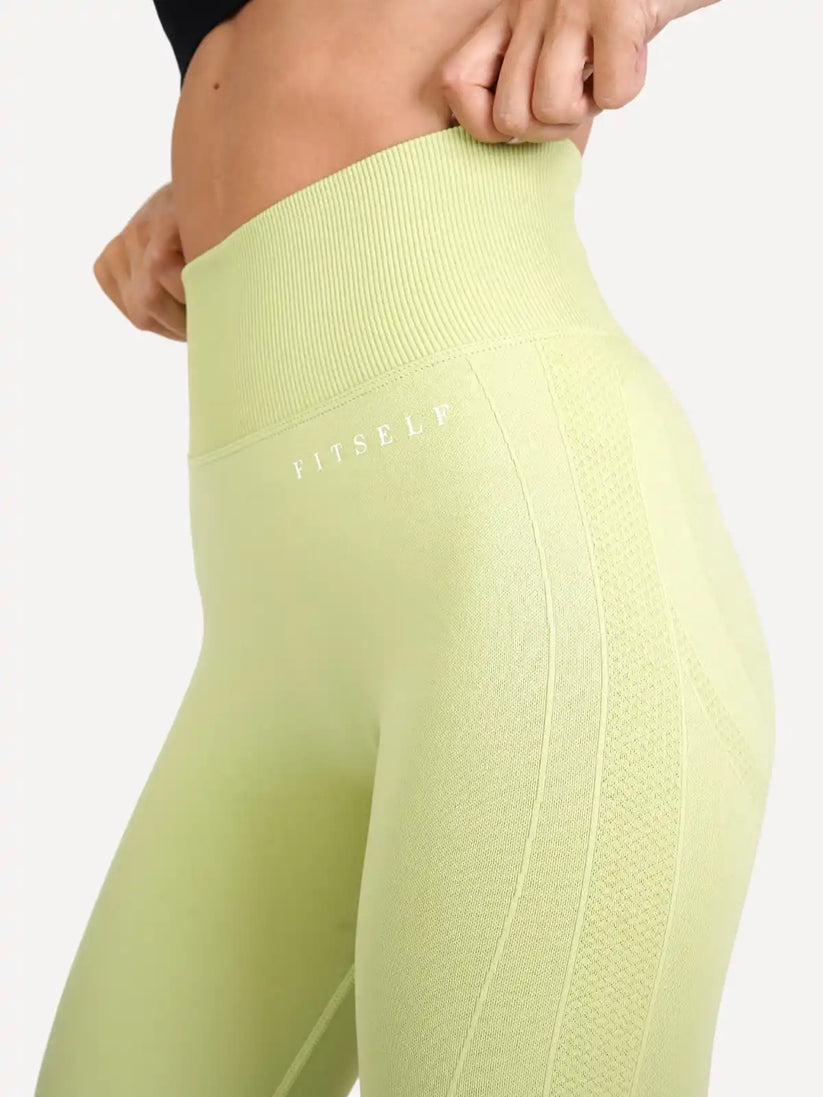 Legginsy bezszwowe POWER PUSH UP pistacjowe