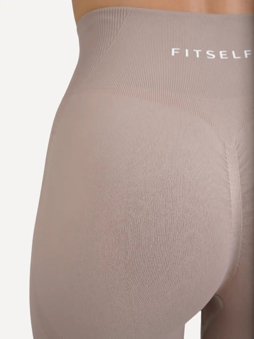 Legginsy bezszwowe VIBRANT beżowe