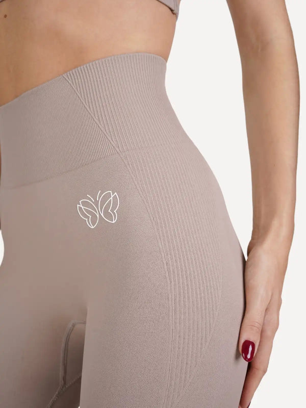 Legginsy bezszwowe VIBRANT beżowe