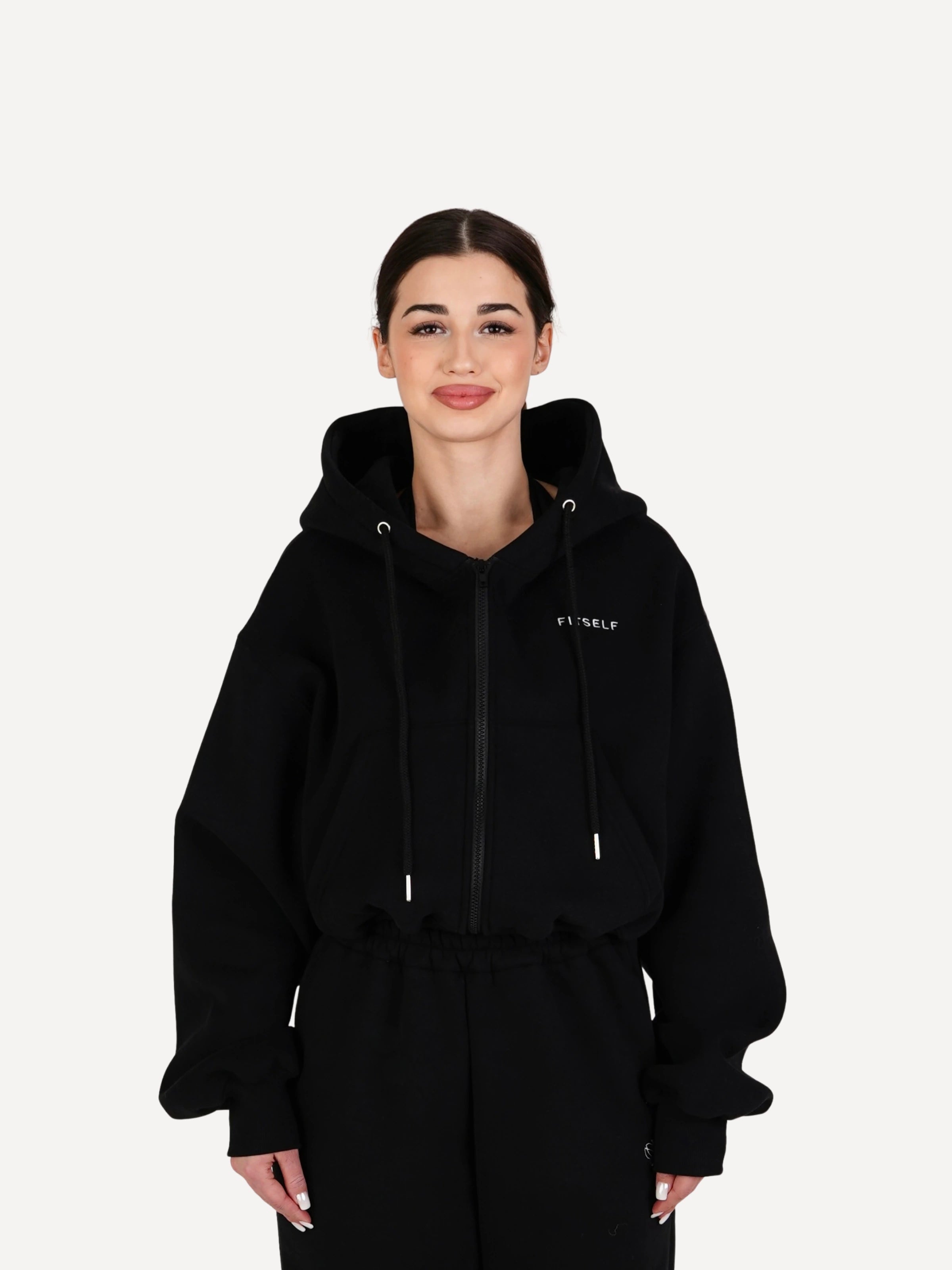 Rozpinana bluza dresowa CLOUD czarna