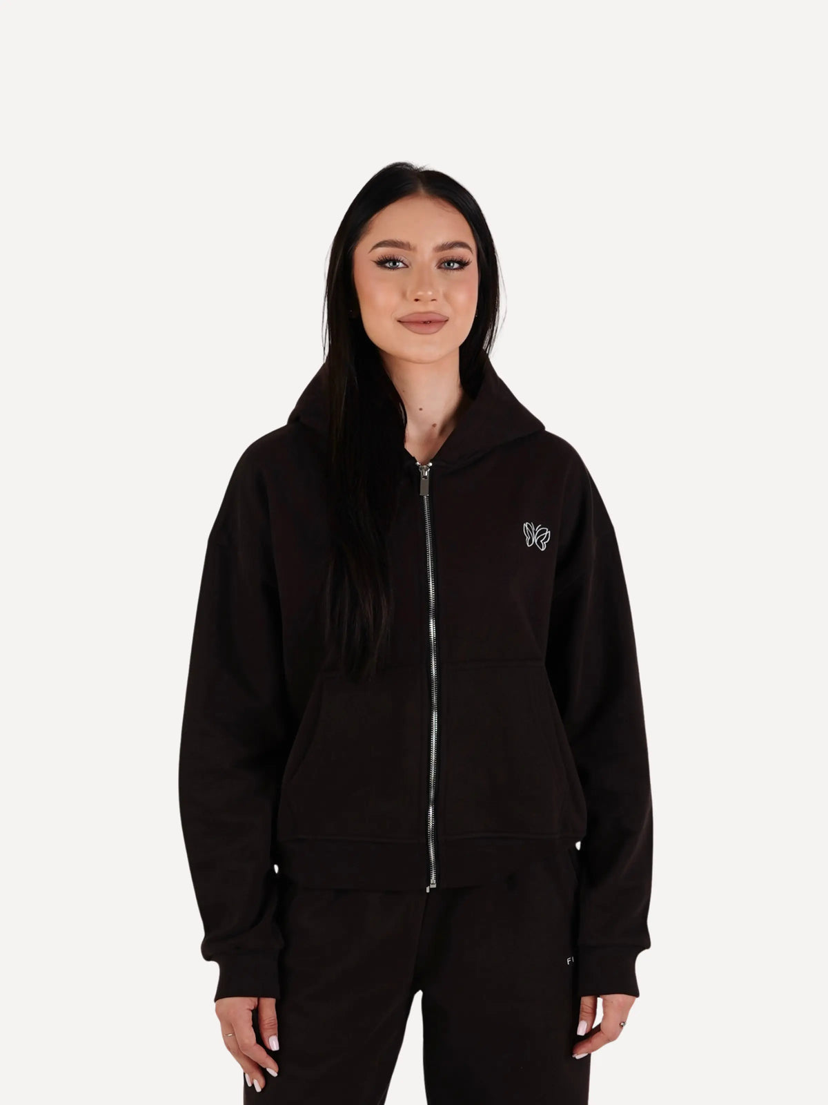Rozpinana bluza dresowa REST espresso brown