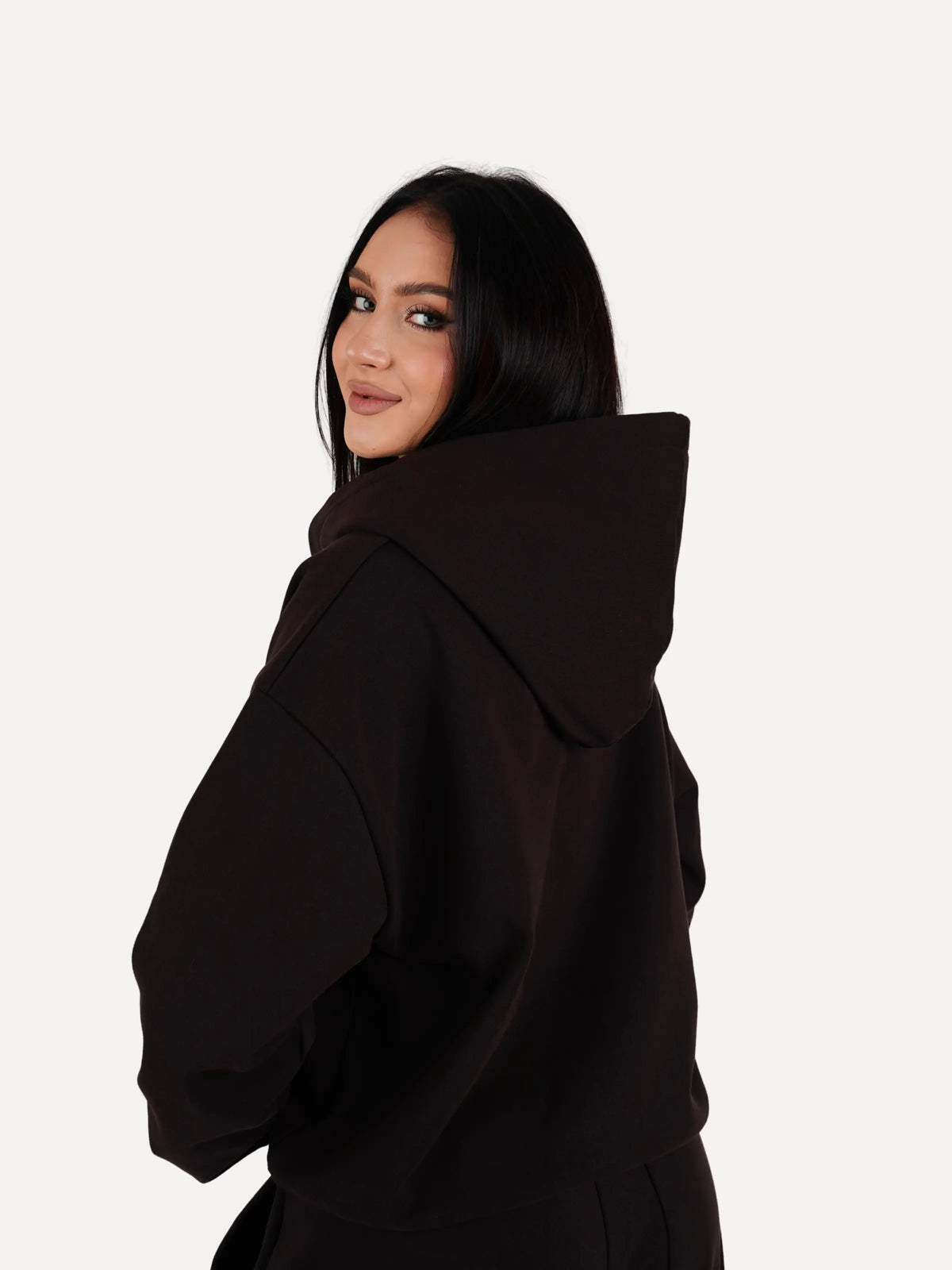 Rozpinana bluza dresowa REST espresso brown