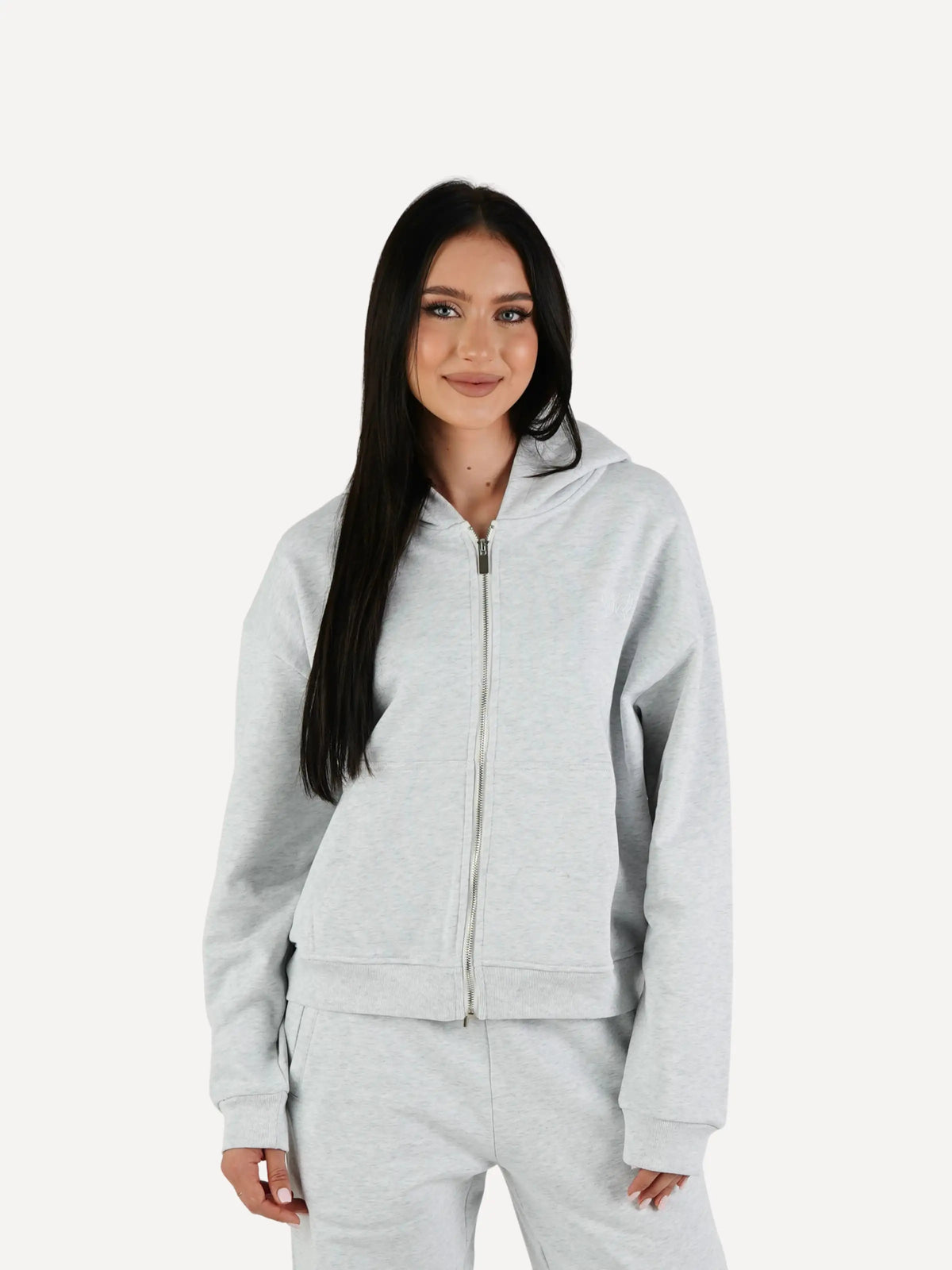 Rozpinana bluza dresowa REST grey melange