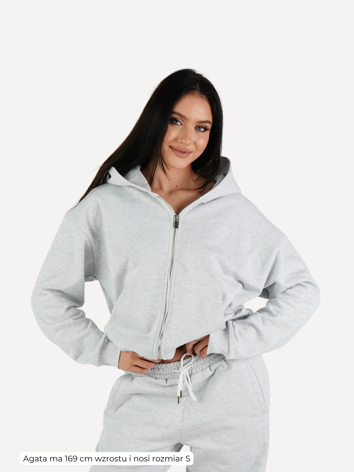 Rozpinana bluza dresowa REST grey melange