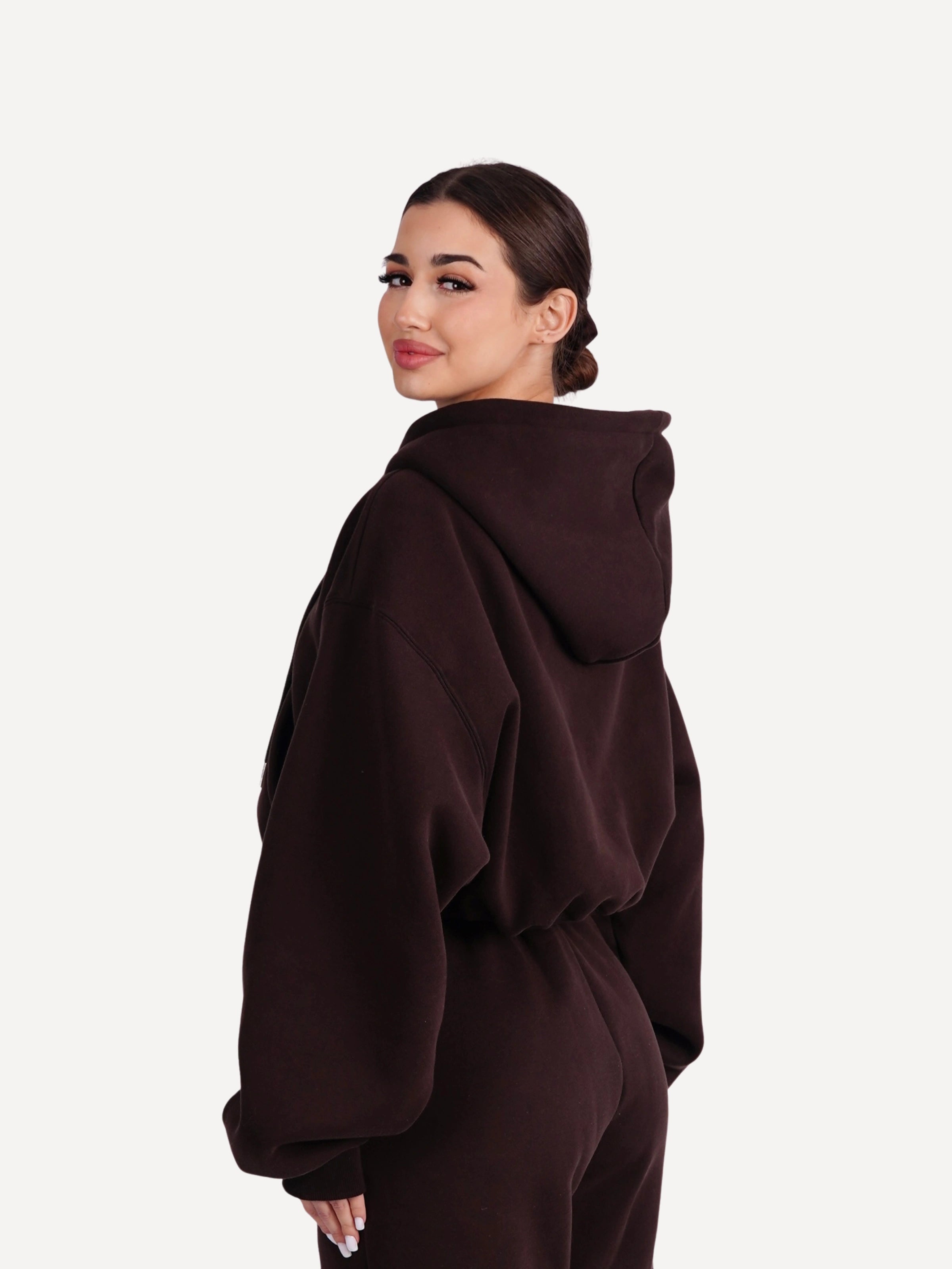 Rozpinana bluza dresowa CLOUD brązowa