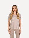 T-shirt sportowy Essentials beżowy