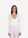 Top wiązany PILATES ERA white