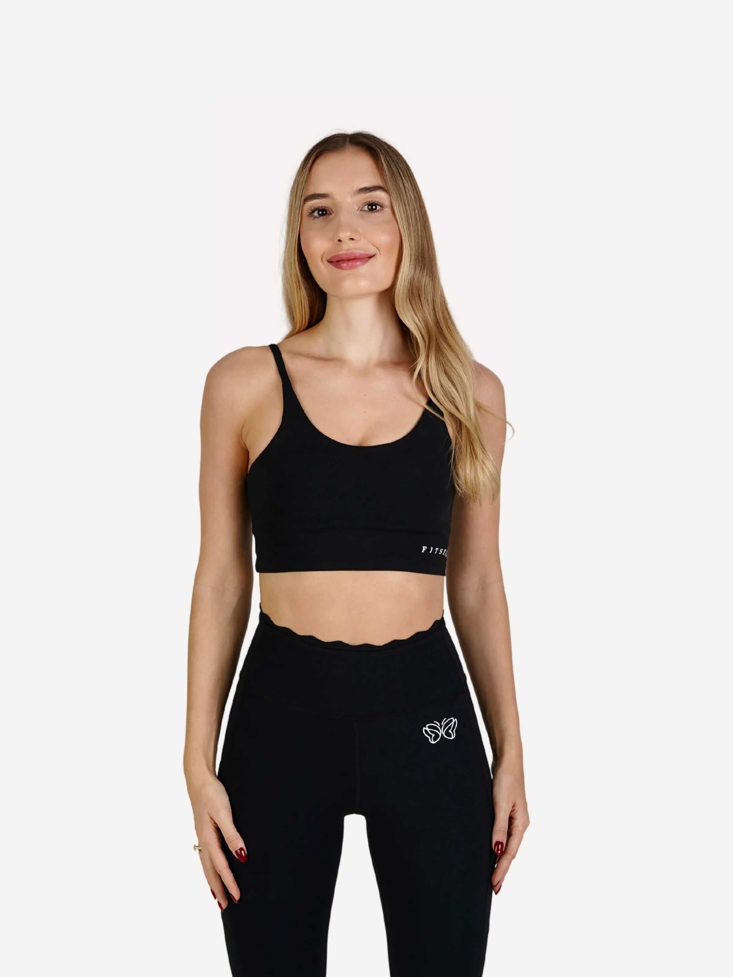 Top sportowy BALANCE z efektem Push Up czarny