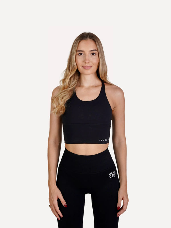 Top sportowy STRAP BRA czarny