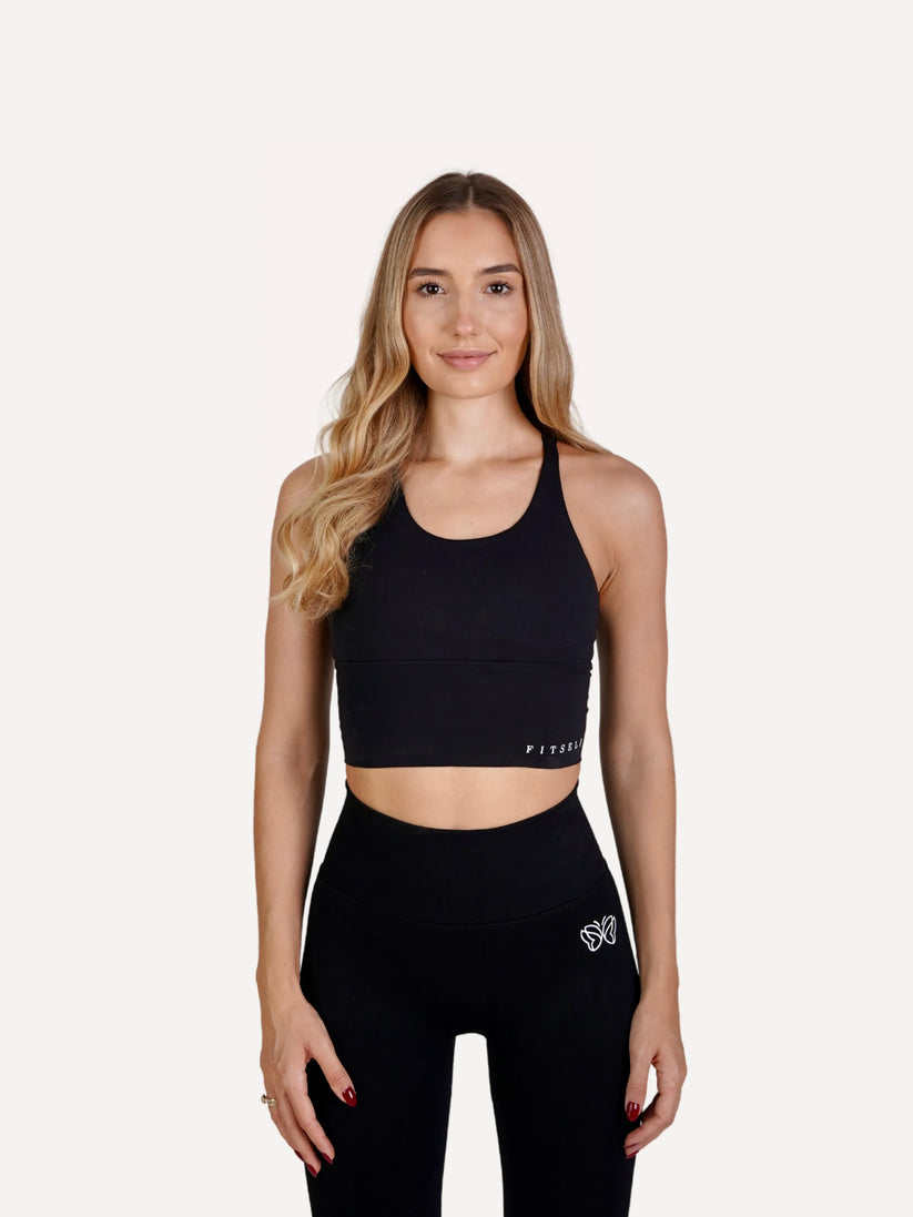 Top sportowy STRAP BRA czarny