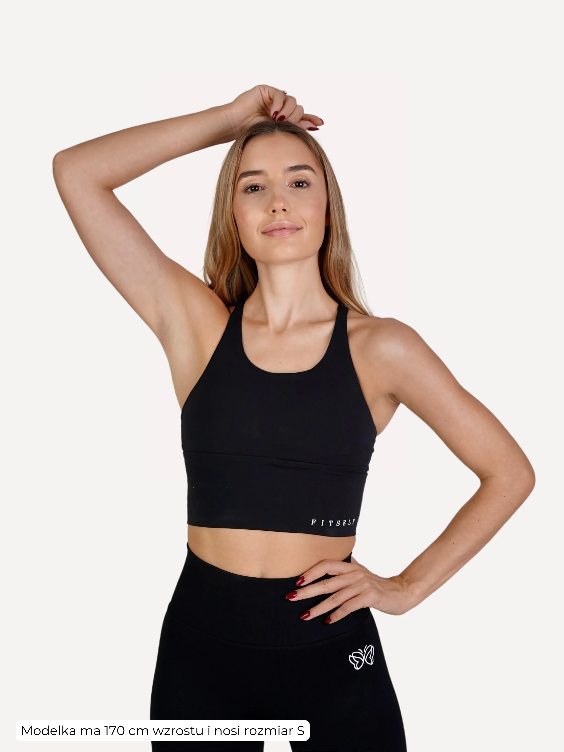 Top sportowy STRAP BRA czarny