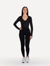 Zestaw 3-częściowy: legginsy + biustonosz ICONIC + top wiązany PILATES ERA black