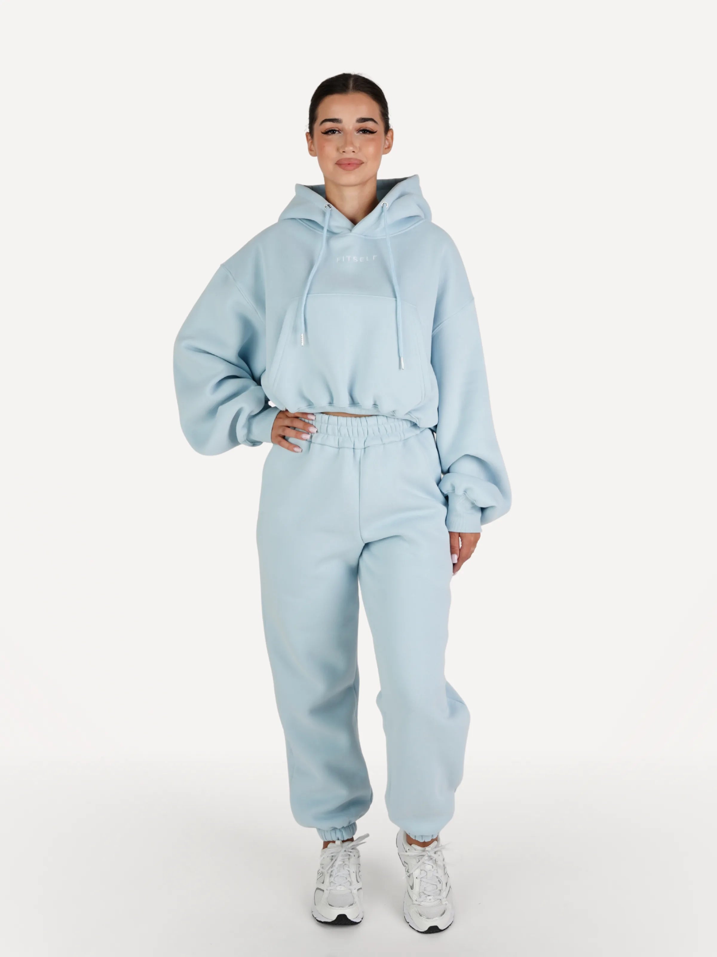 Zestaw bluza + spodnie dresowe CLOUD błękitne